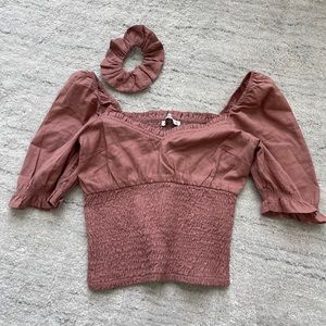 Abercrombie Smocked Waist Top